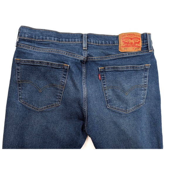 Levi's‎ 511 Slim Fit Blue Stone Wash Denim Tapered Leg Jeans Men's Size 36x30 - Picture 3 of 6
